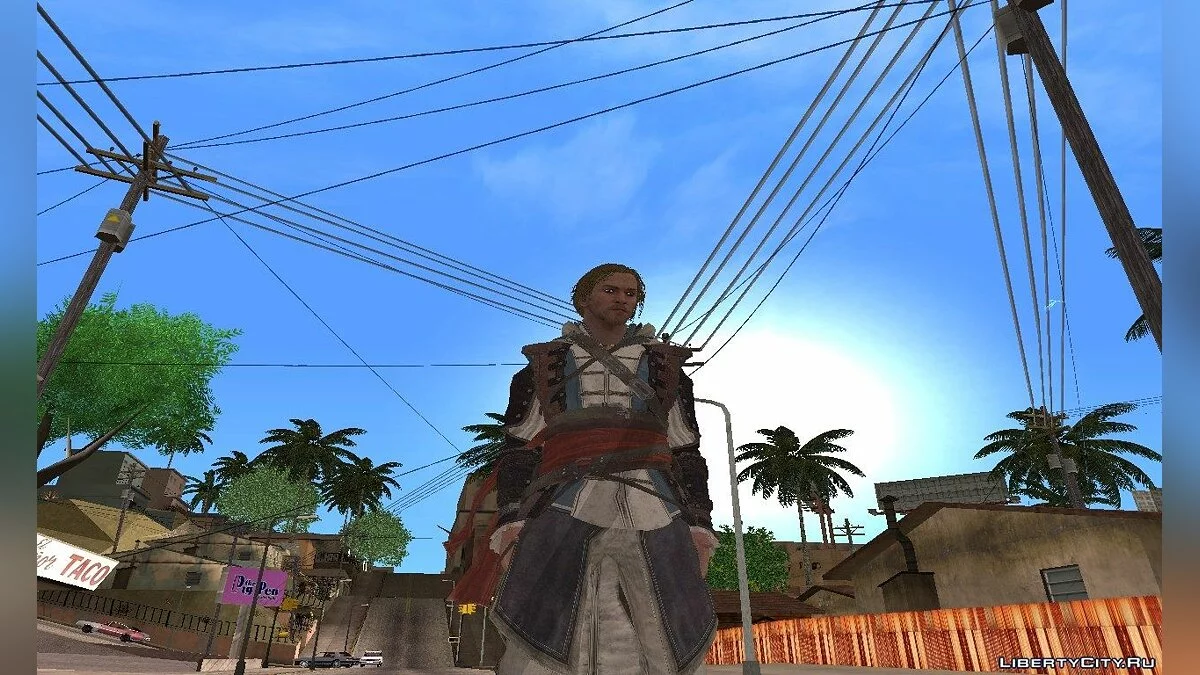 Edward Kenway without hood / GTA San Andreas