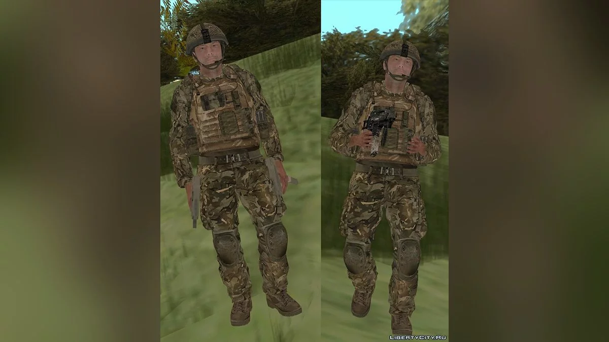 Британский солдат, конверт из ArmA II: BAF / GTA San Andreas