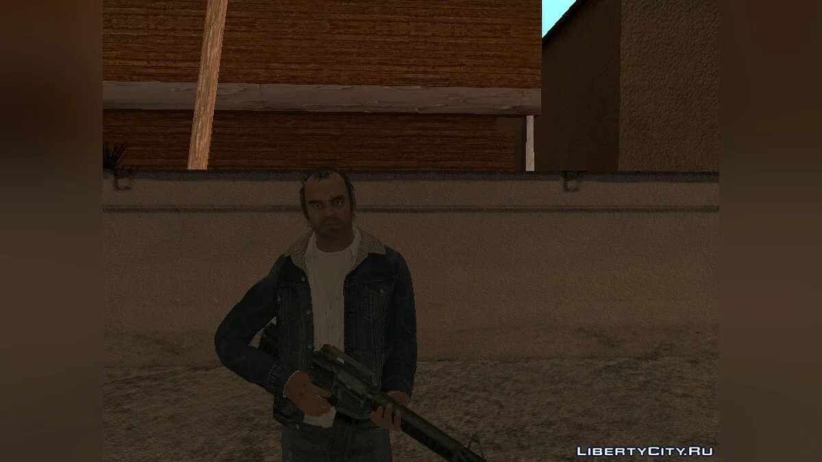 [GTA V] Trevor with Blue Denim Jacket / GTA San Andreas