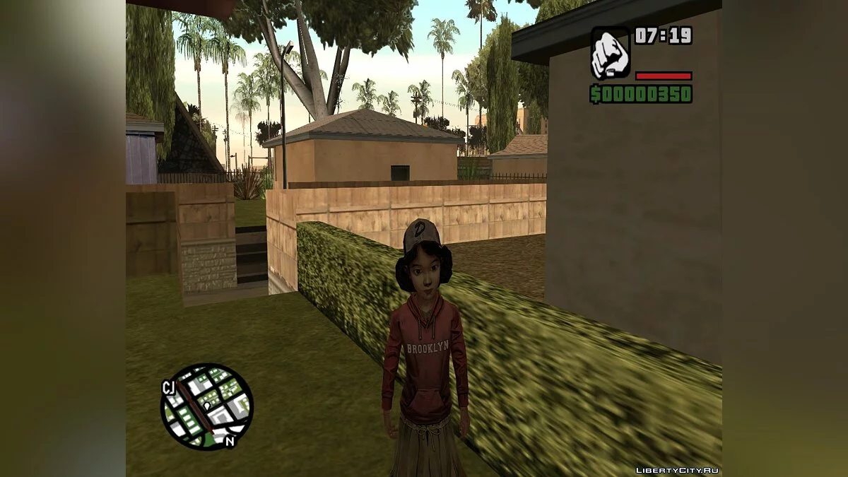 Lee and Klementine from Walking Dead / GTA San Andreas
