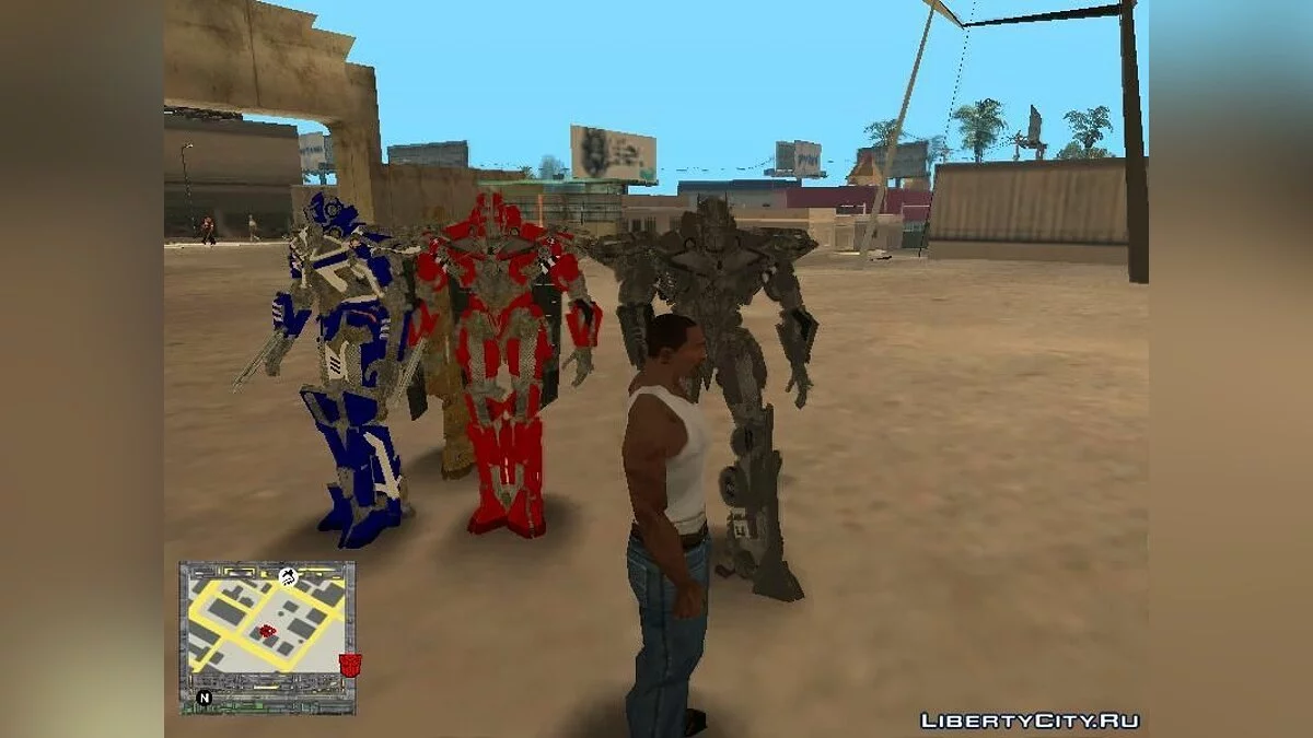 Сентинел Прайм как в фильме \"Трансформеры темная сторона луны\" / GTA San Andreas