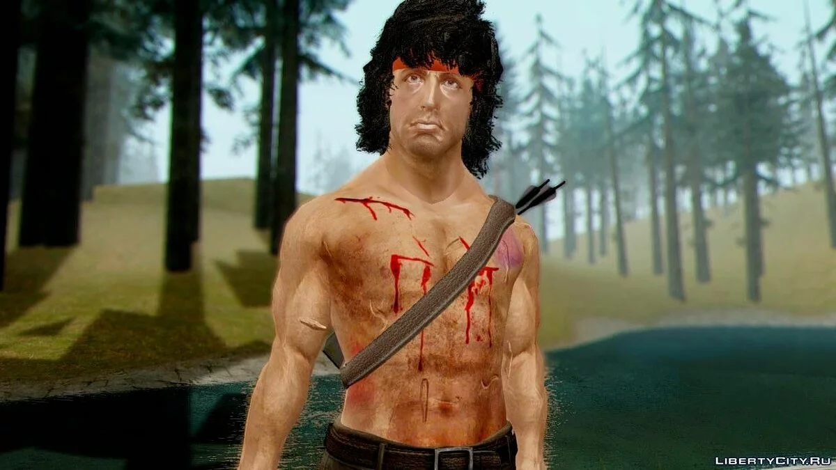 Rambo The Video Game: Rambo Shirtless / GTA San Andreas