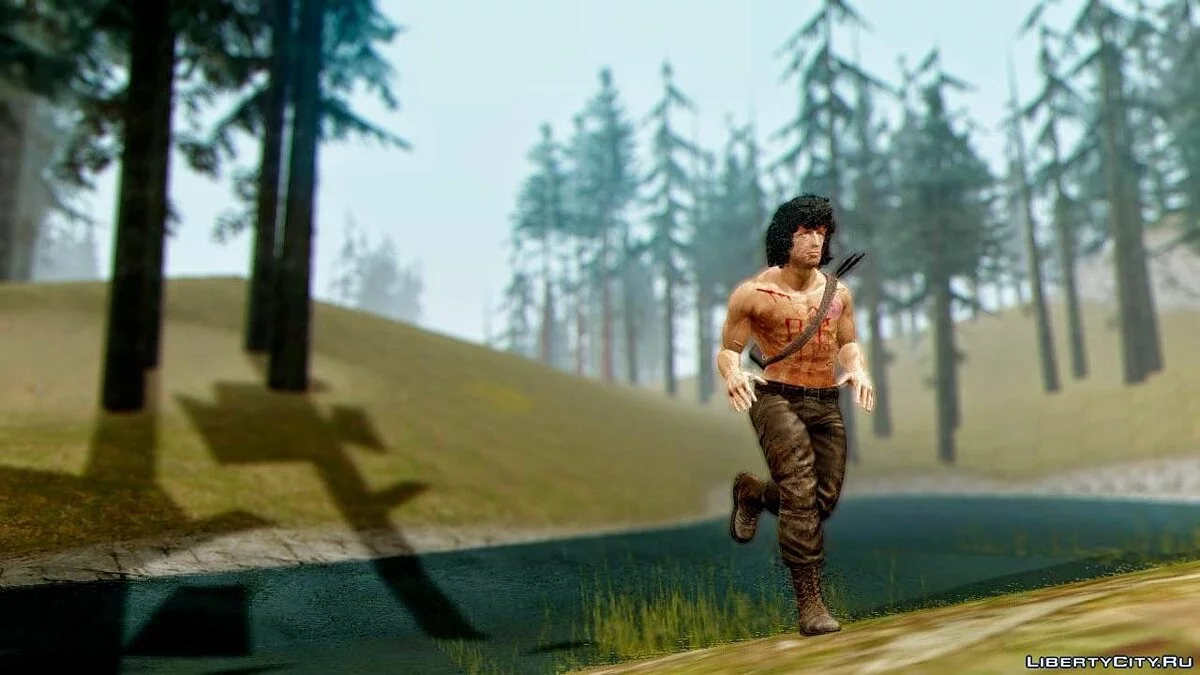 Rambo The Video Game: Rambo Shirtless / GTA San Andreas
