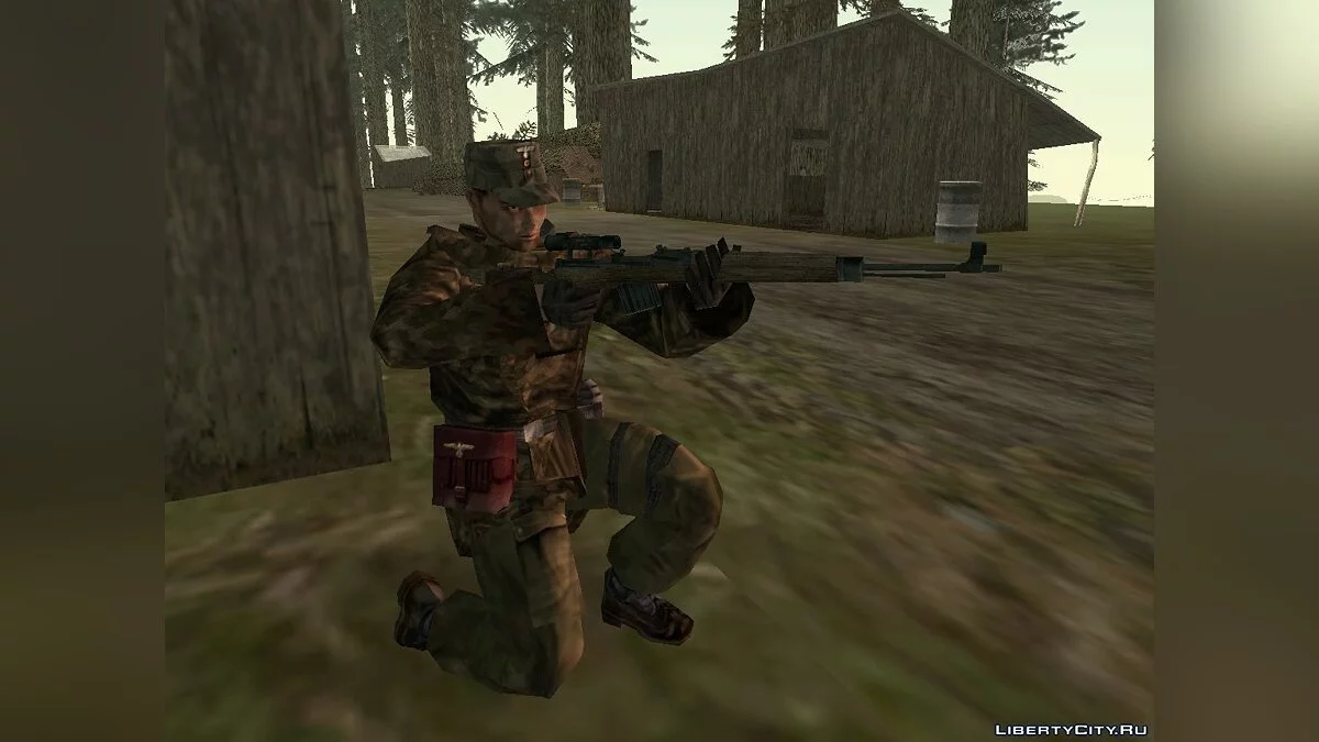 Немецкий снайпер из Sniper Elite / GTA San Andreas