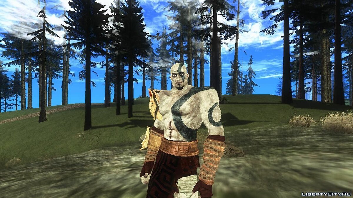 Скачать God Of War 3 Kratos для GTA San Andreas