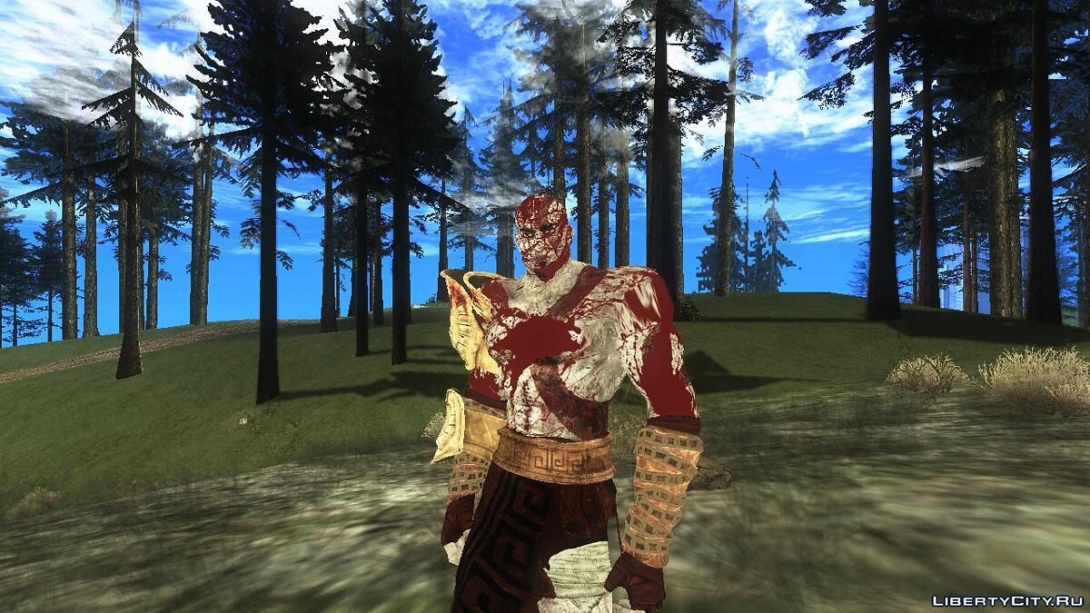 Скачать God Of War 3 Kratos для GTA San Andreas