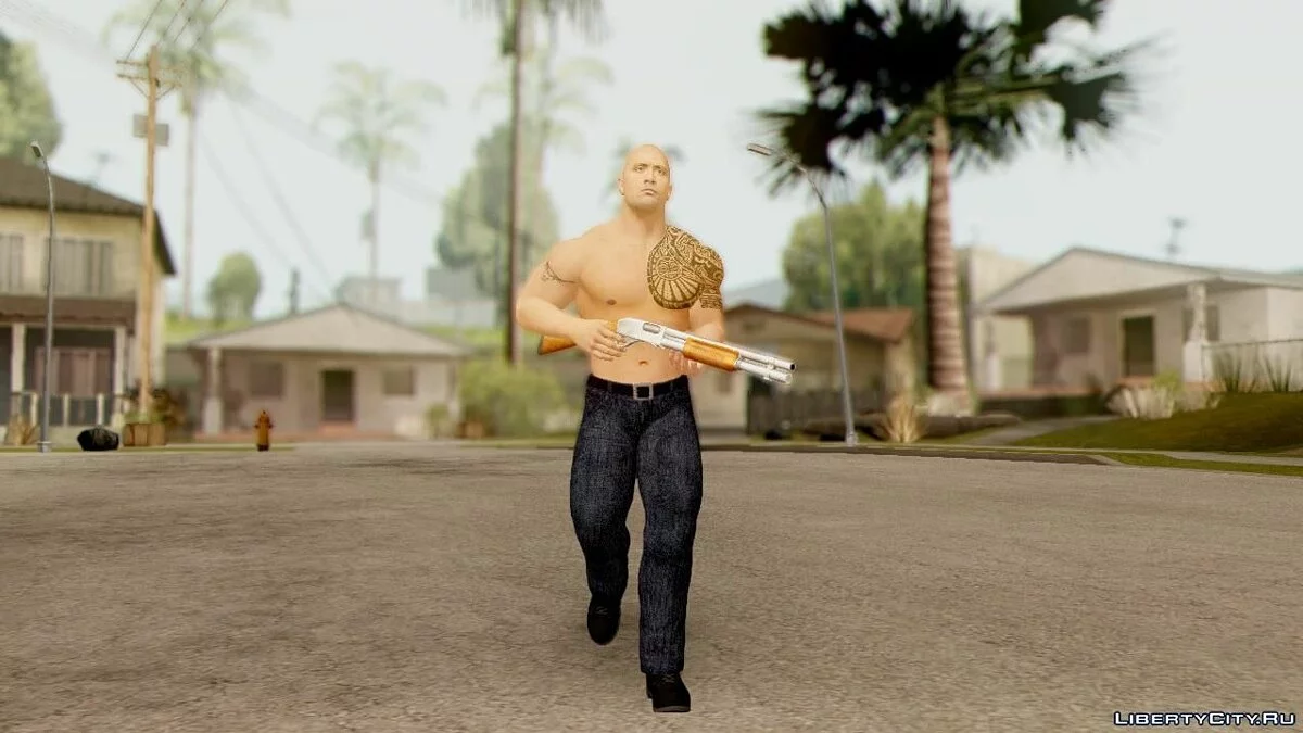 WWE 2K15 The Rock / GTA San Andreas