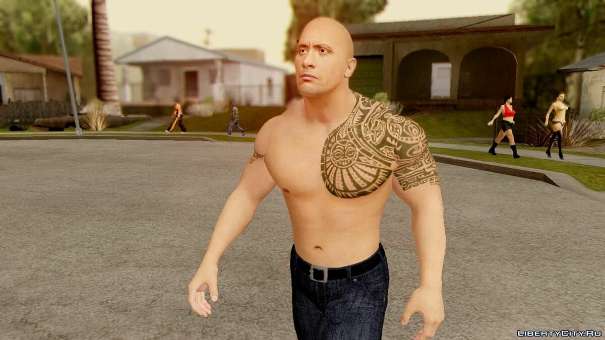 Скачать WWE 2K15 The Rock для GTA San Andreas