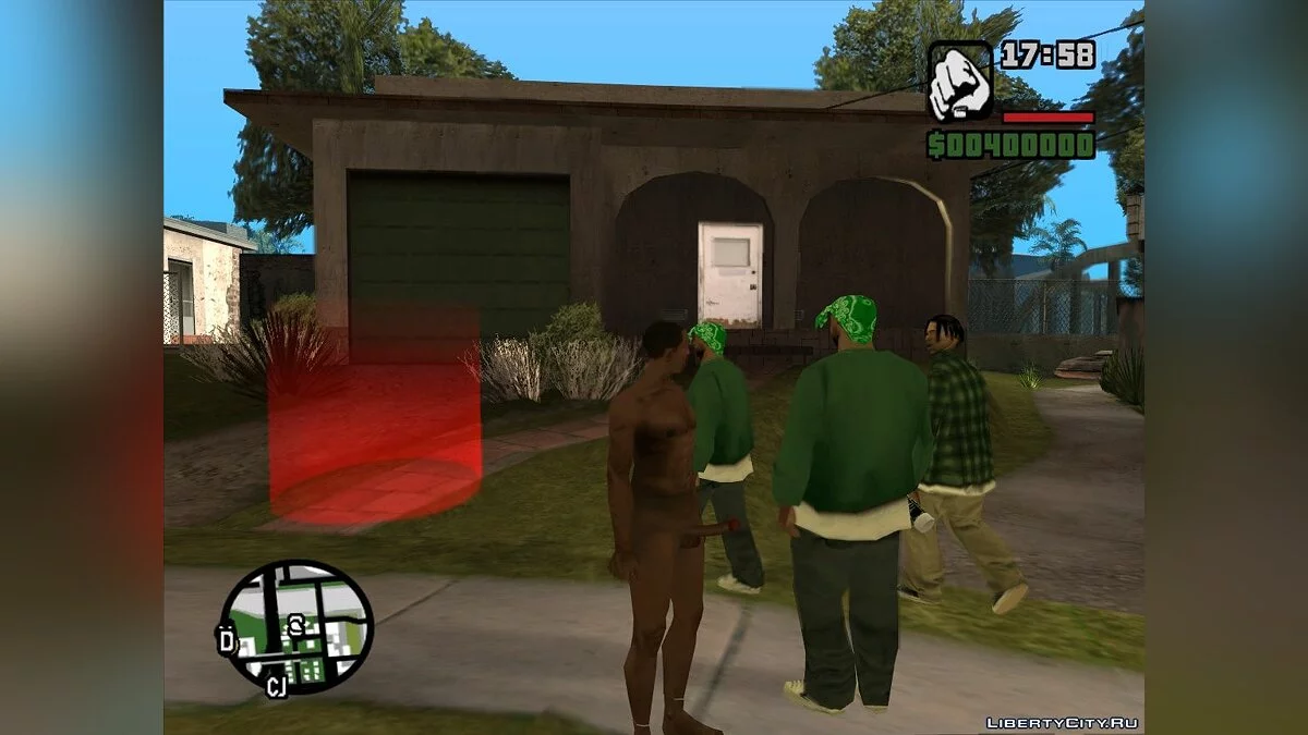 модельки голые писают Nude mod for CJ для GTA San Andreas