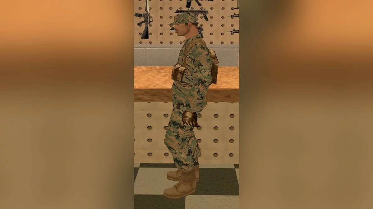 Военный США в камуфляже MARPAT Woodland / GTA San Andreas