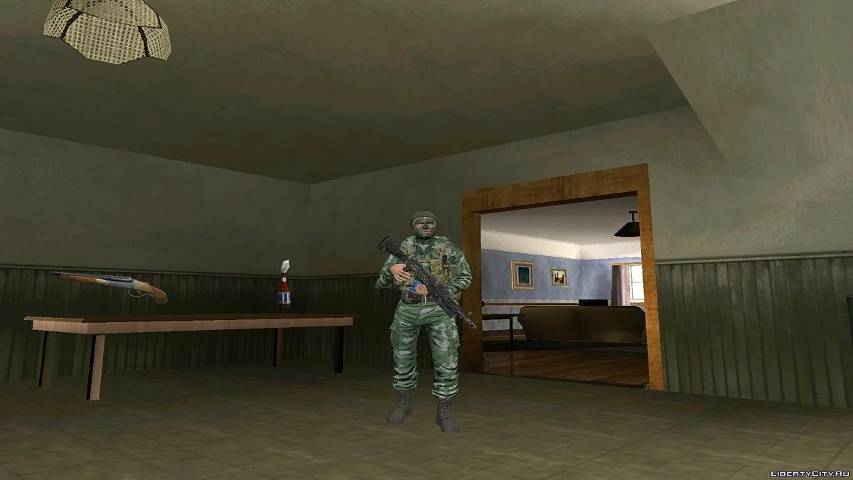 Боец ВДВ в камуфляже "березка" / GTA San Andreas