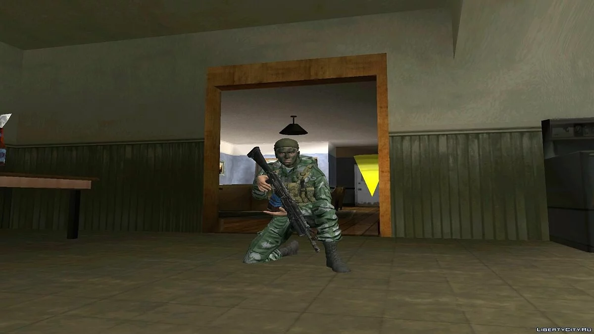 Боец ВДВ в камуфляже "березка" / GTA San Andreas
