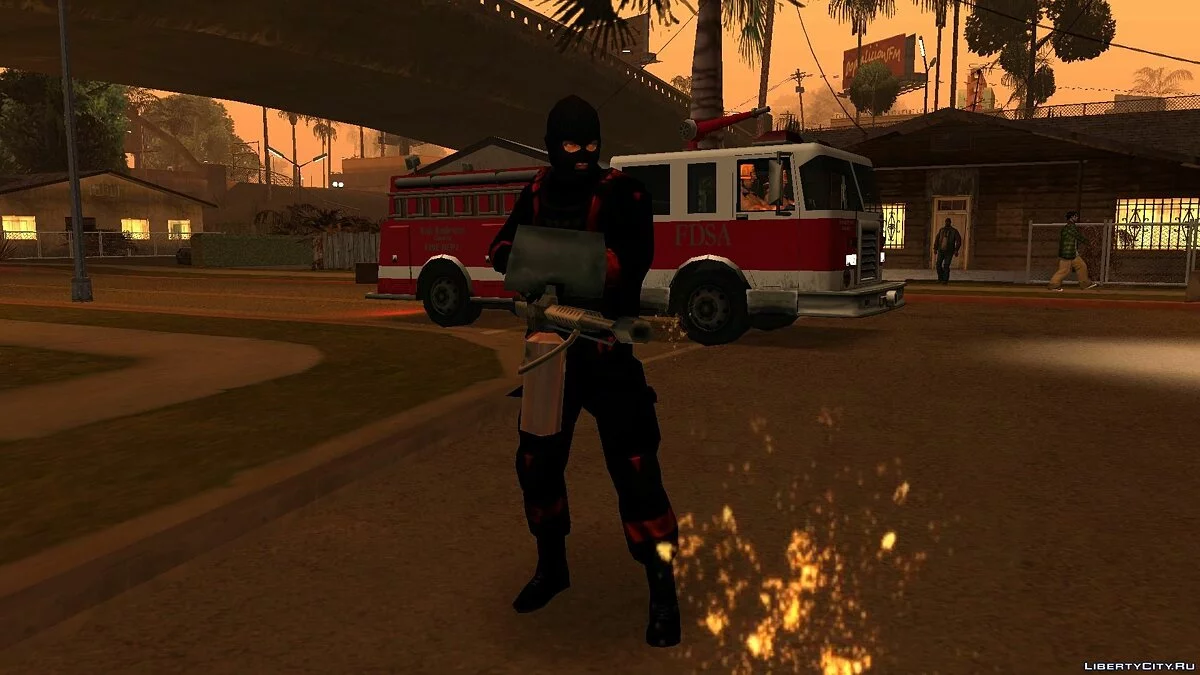 Russian mercenaries from PAYDAY2 / GTA San Andreas