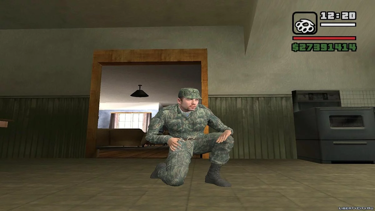 Боец в камуфляже ВСР-93 / GTA San Andreas