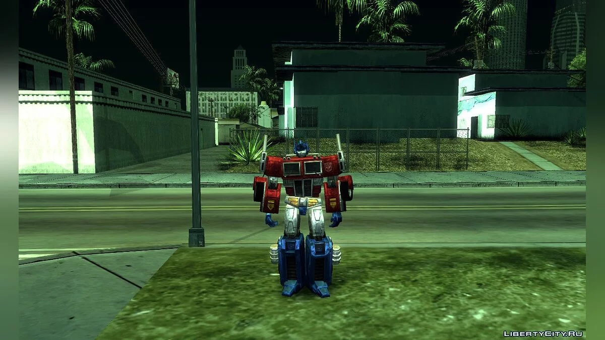 Оптимус Прайм и Мегатрон из TRANSFORMERS: Earth Wars / GTA San Andreas