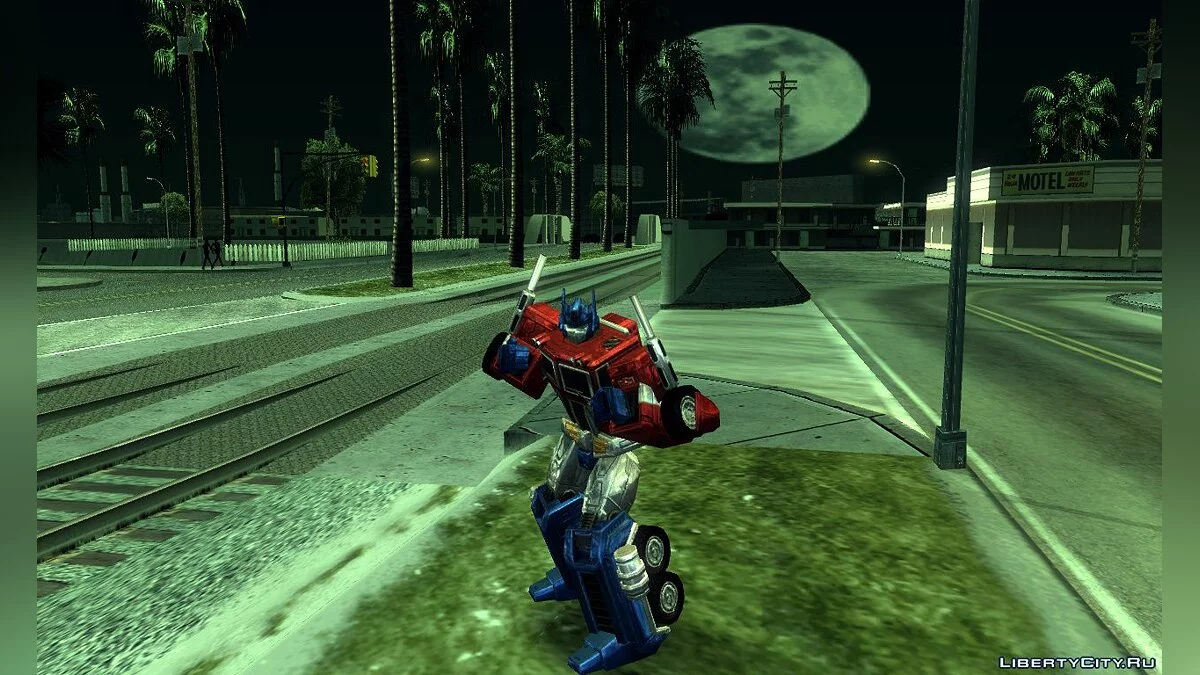 Оптимус Прайм и Мегатрон из TRANSFORMERS: Earth Wars / GTA San Andreas