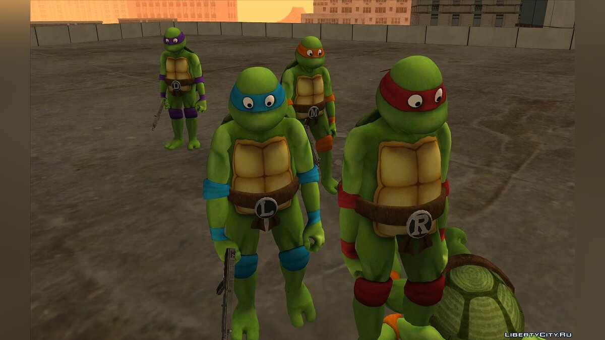 Скачать TMNT classic (Классические Черепашки-ниндзя) для GTA San Andreas