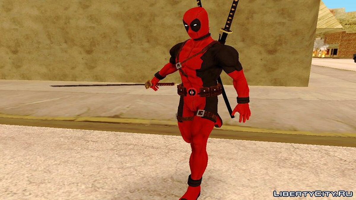 Скачать Marvel Heroes - Deadpool (Visual Update) для GTA San Andreas