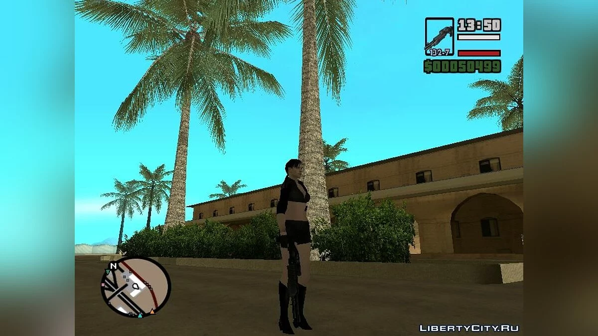 Джилл в короткой чёрной одежде / GTA San Andreas