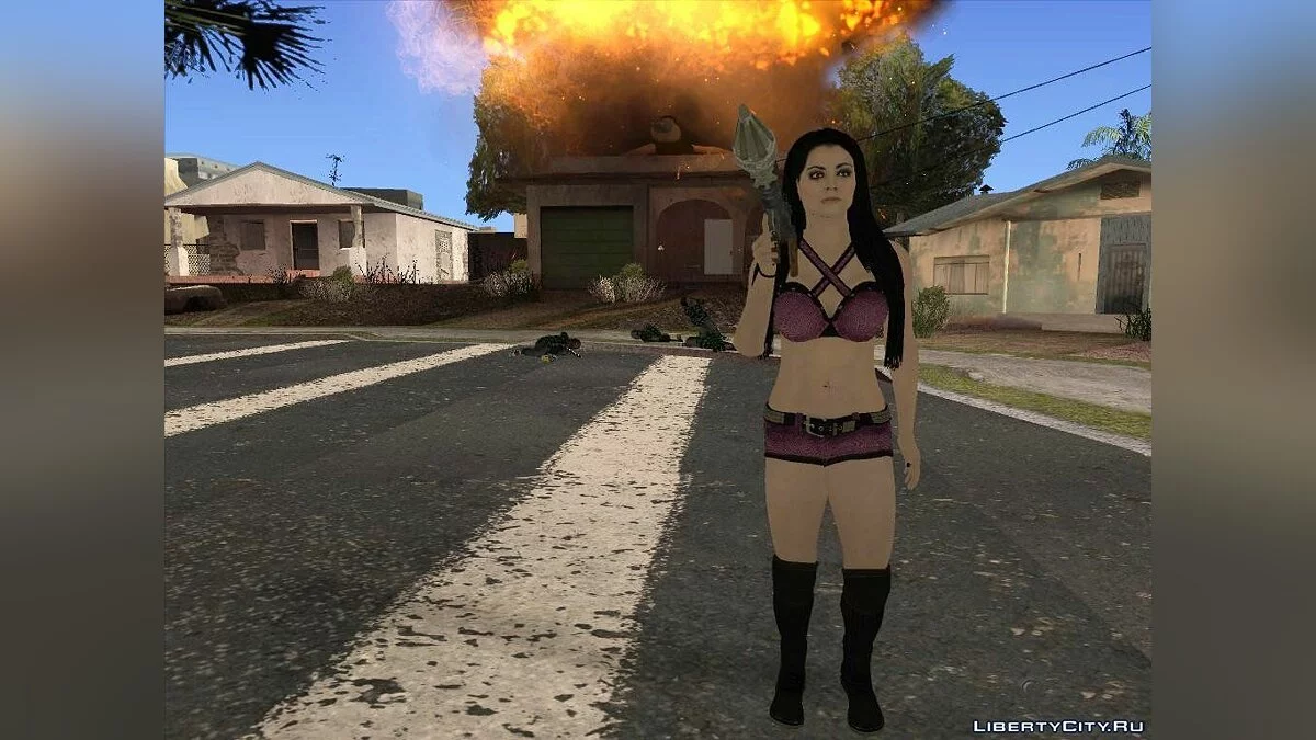 Paige from WWE 2015 / GTA San Andreas