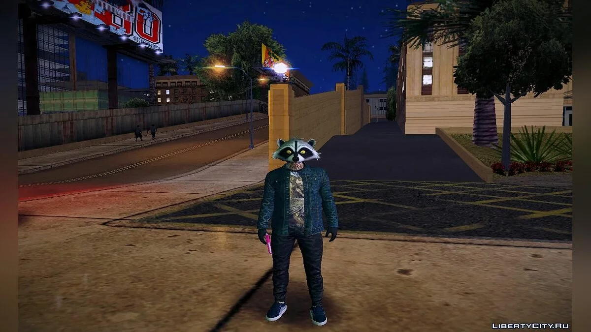 GTA Online Random Skin in Raccoon Mask / GTA San Andreas