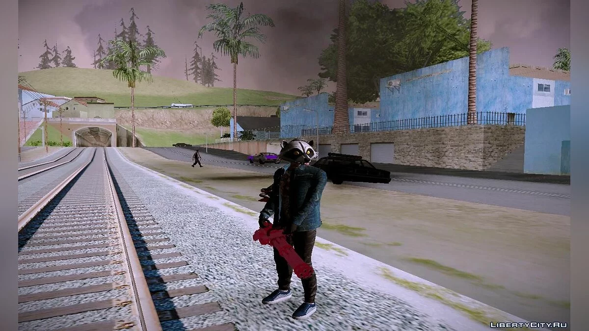 GTA Online Random Skin in Raccoon Mask / GTA San Andreas