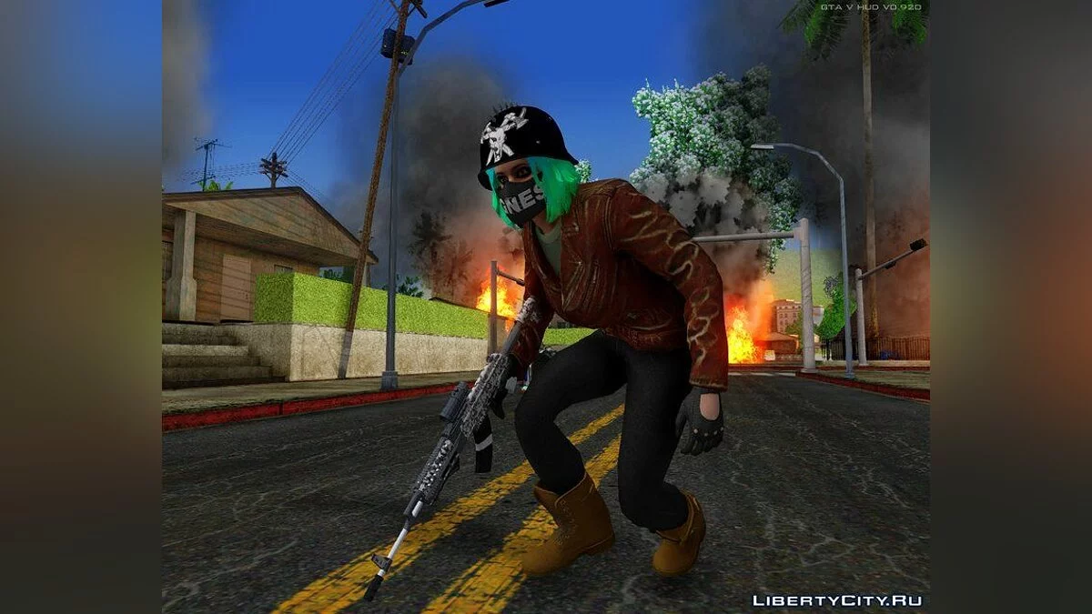 Skin Random # 9 DLC Bikers [GTA V Online] / GTA San Andreas