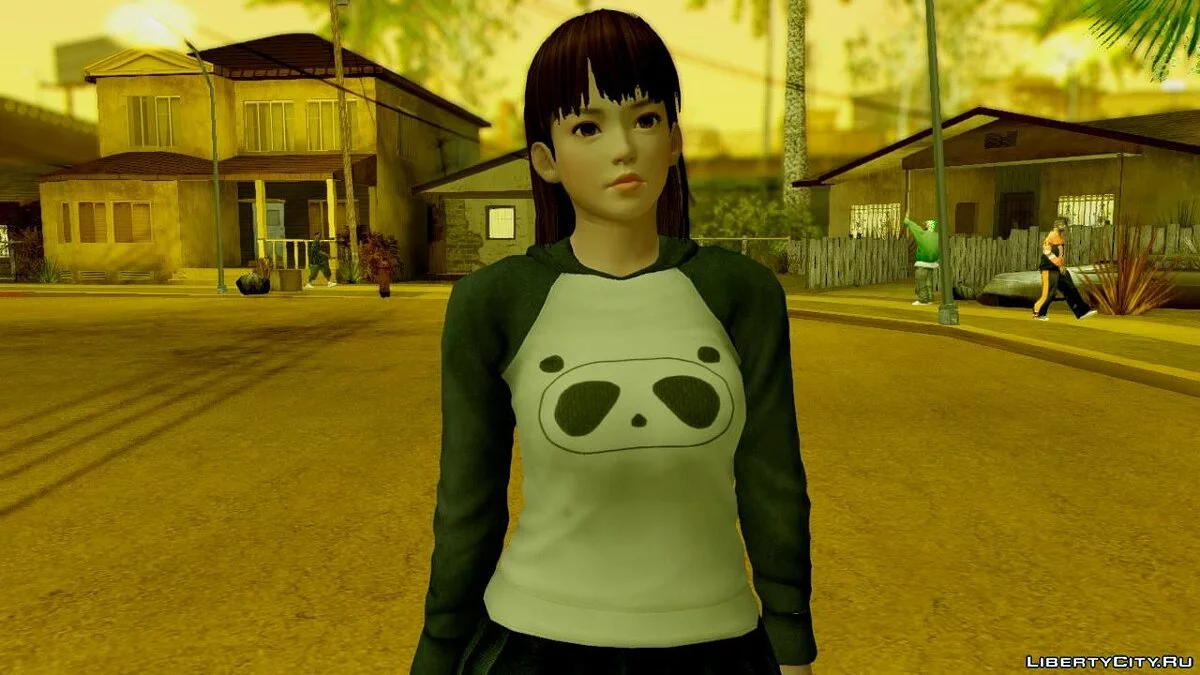 Dead Or Alive 5 LR Lei Fang Panda shirt Long hair / GTA San Andreas
