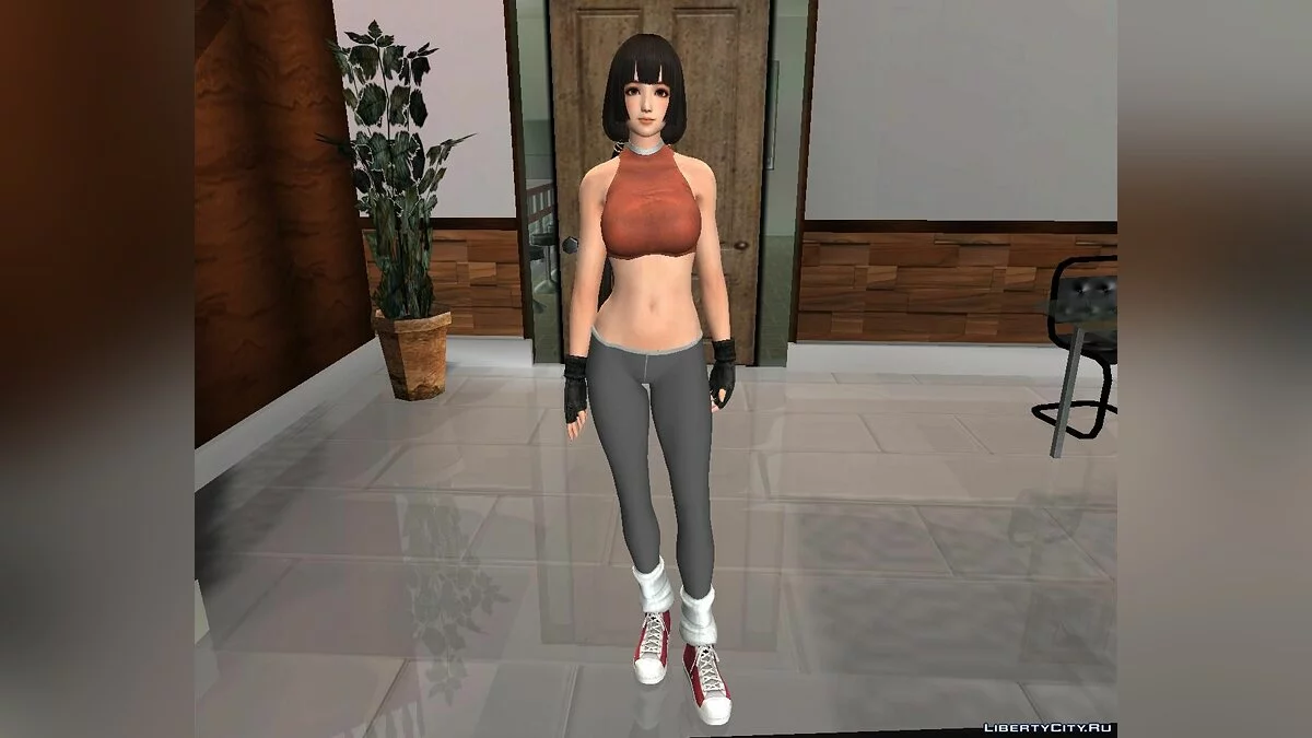 Наотора Ии в спортивных легинсах из игры DOA 5 / GTA San Andreas