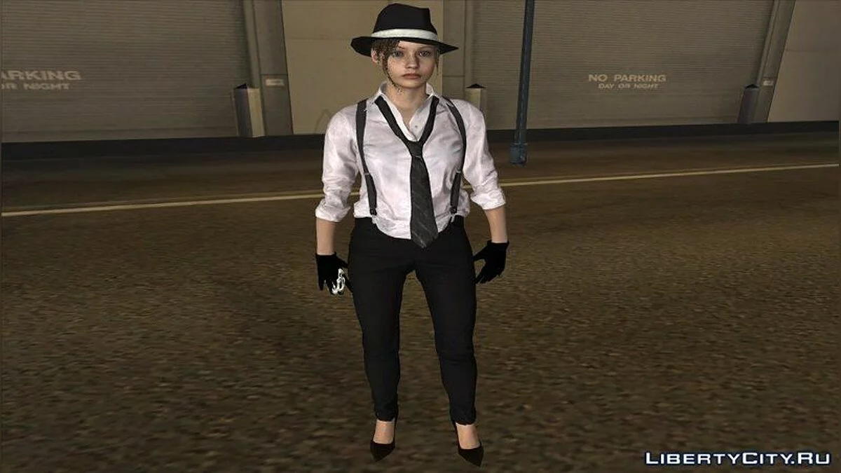 Клэр в костюме Нуар из RE2 Remake / GTA San Andreas