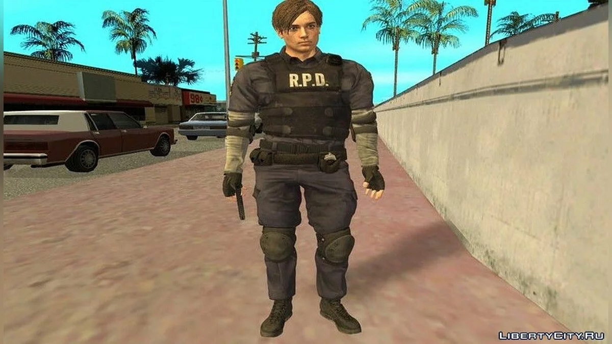 Леон Кеннеди из игры "RE 2 Remake " / GTA San Andreas