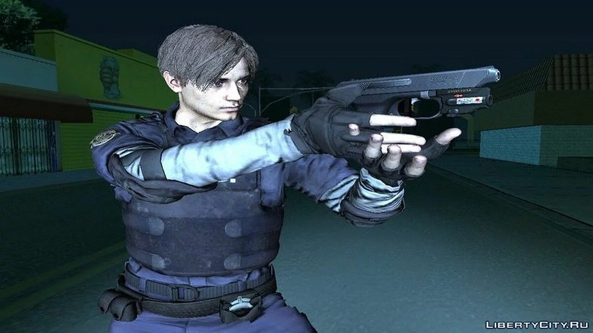 Леон Кеннеди из игры "RE 2 Remake " / GTA San Andreas