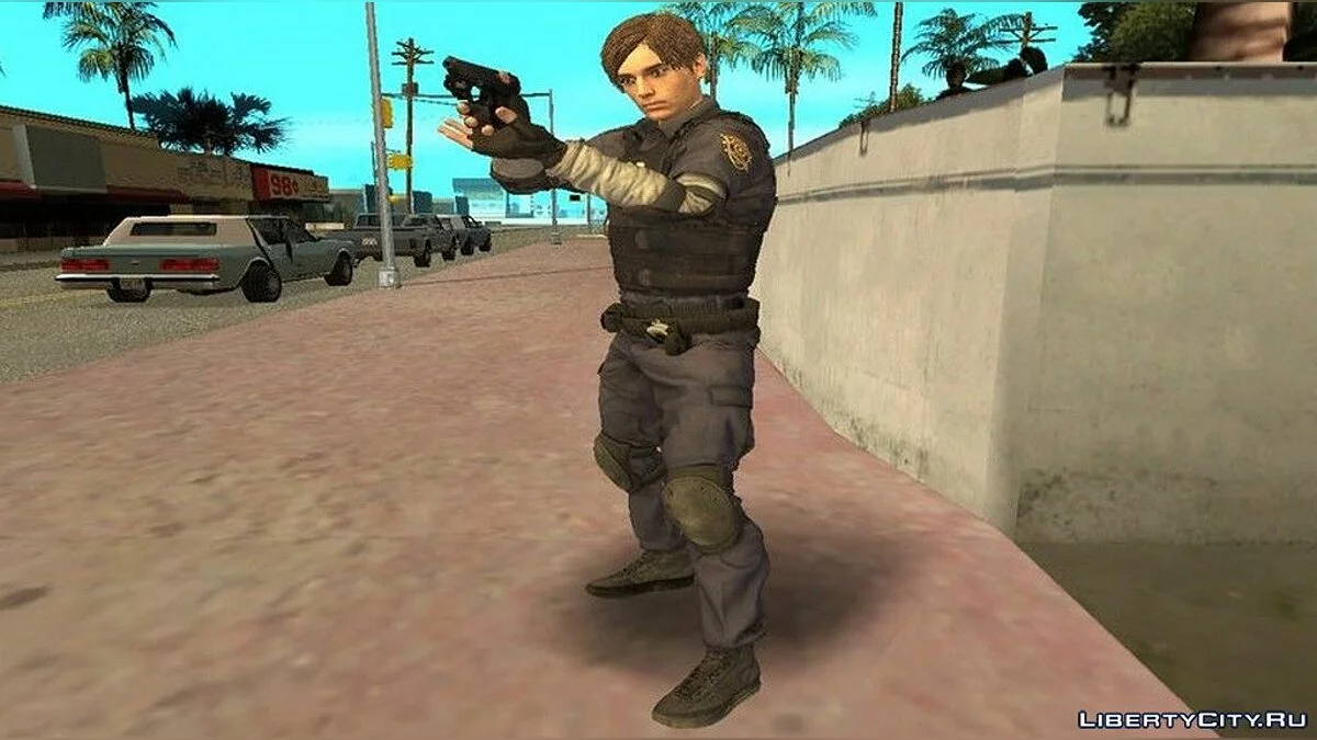 Леон Кеннеди из игры "RE 2 Remake " / GTA San Andreas