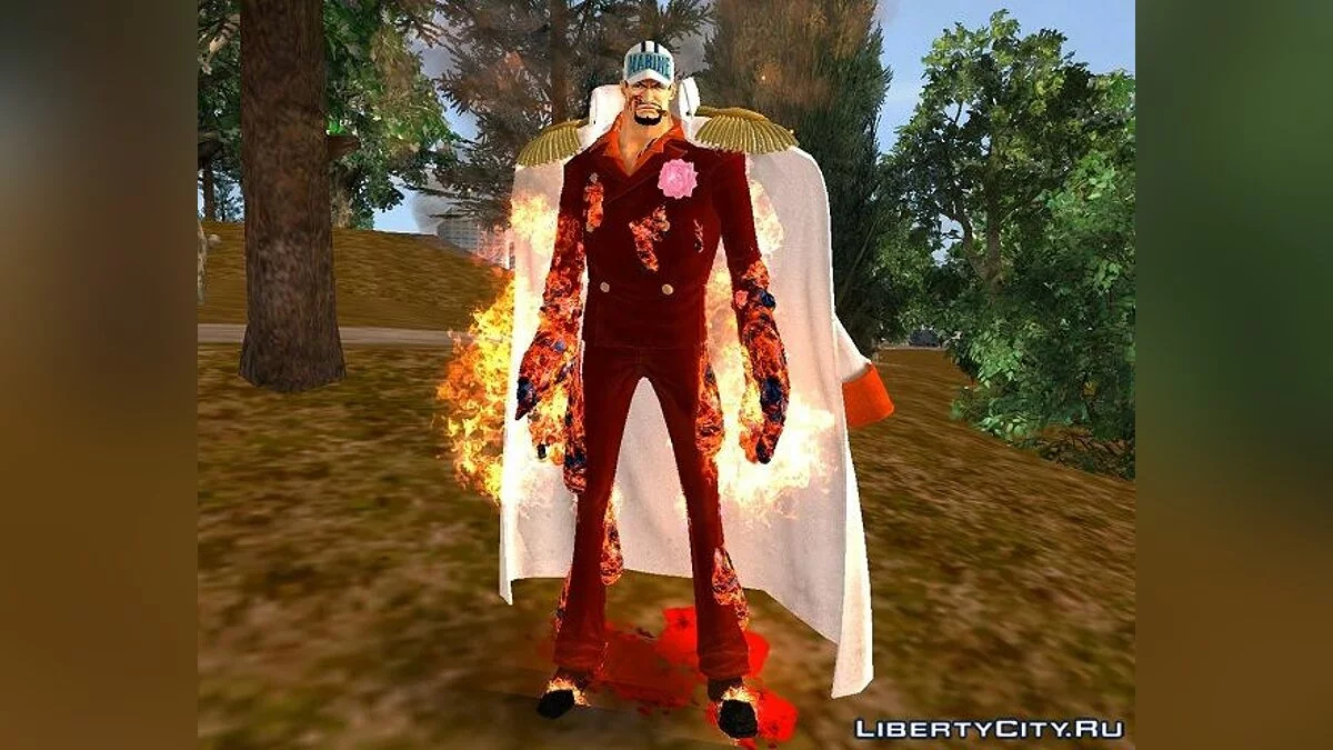 Саказуки Акаину из игры One Piece Pirate Warrior 3 / GTA San Andreas