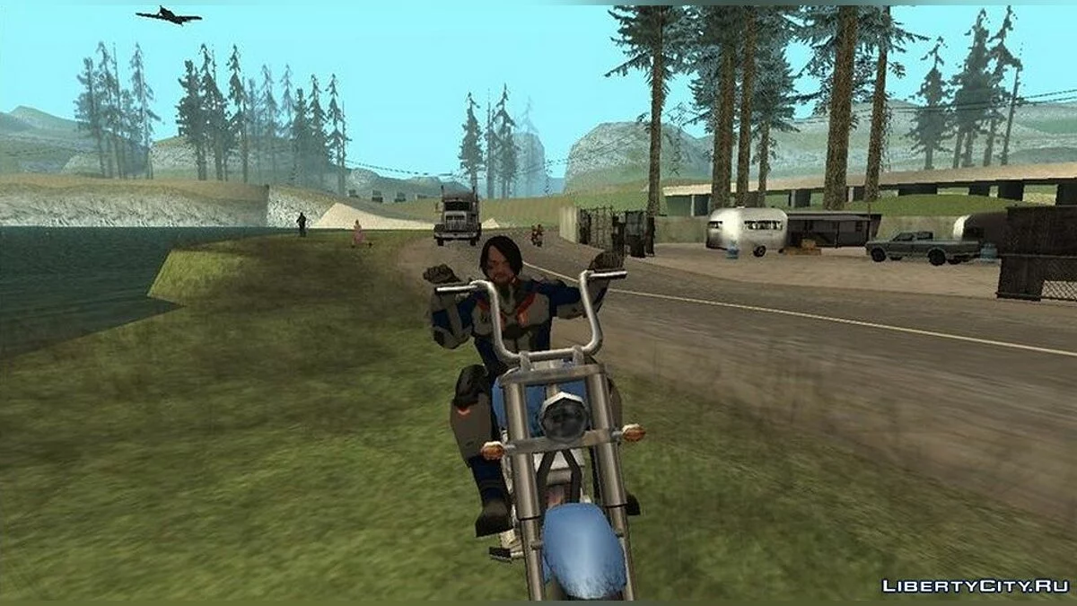 AJ Styles в костюме байкера / GTA San Andreas