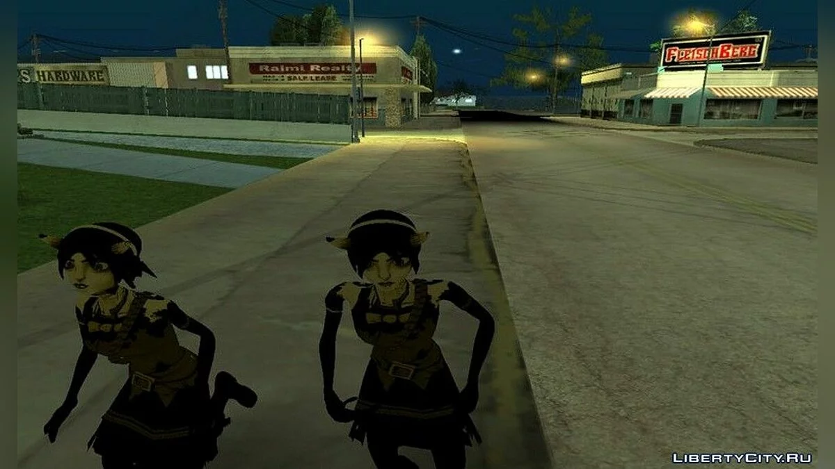 Эллисон Ангел из игры Bendy and the Ink Machine / GTA San Andreas