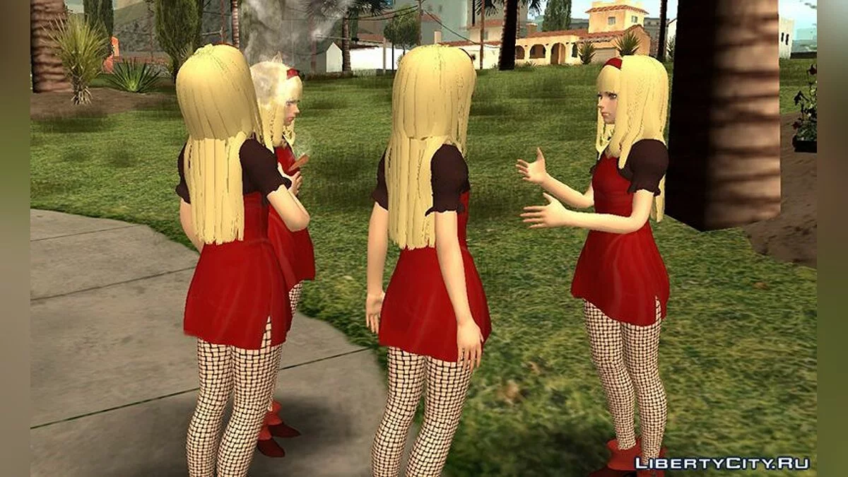 Персонаж из игры Nier Automata / GTA San Andreas