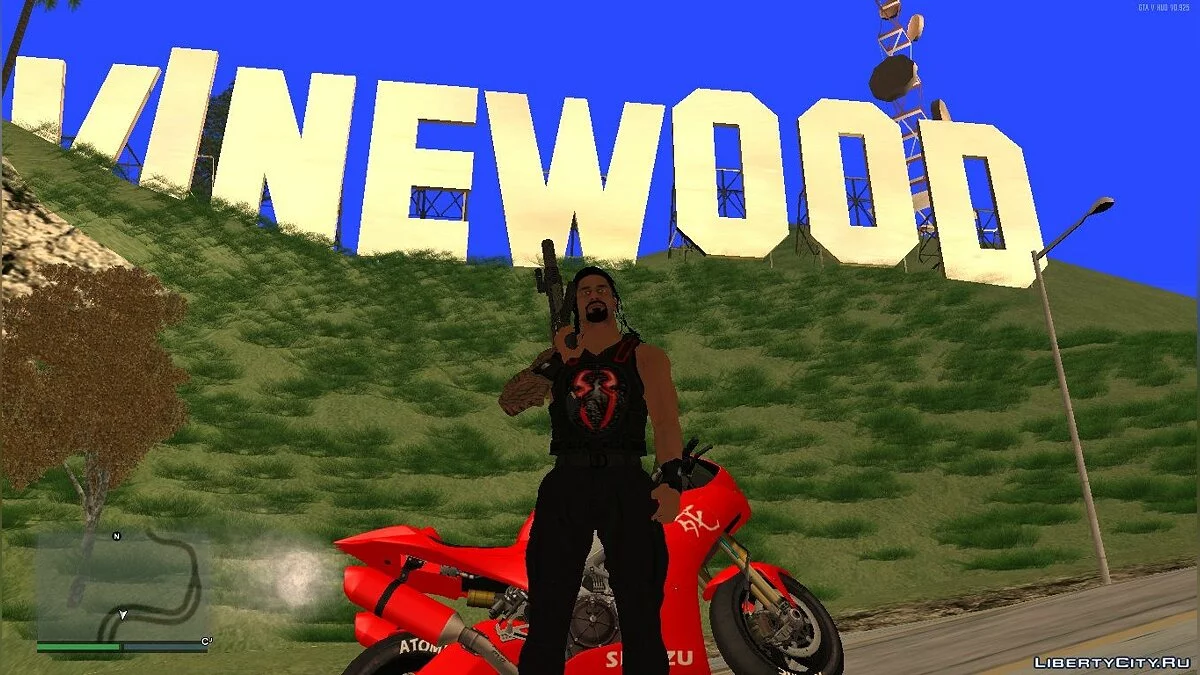 Роман Рейнс из игры WWE2k19 / GTA San Andreas