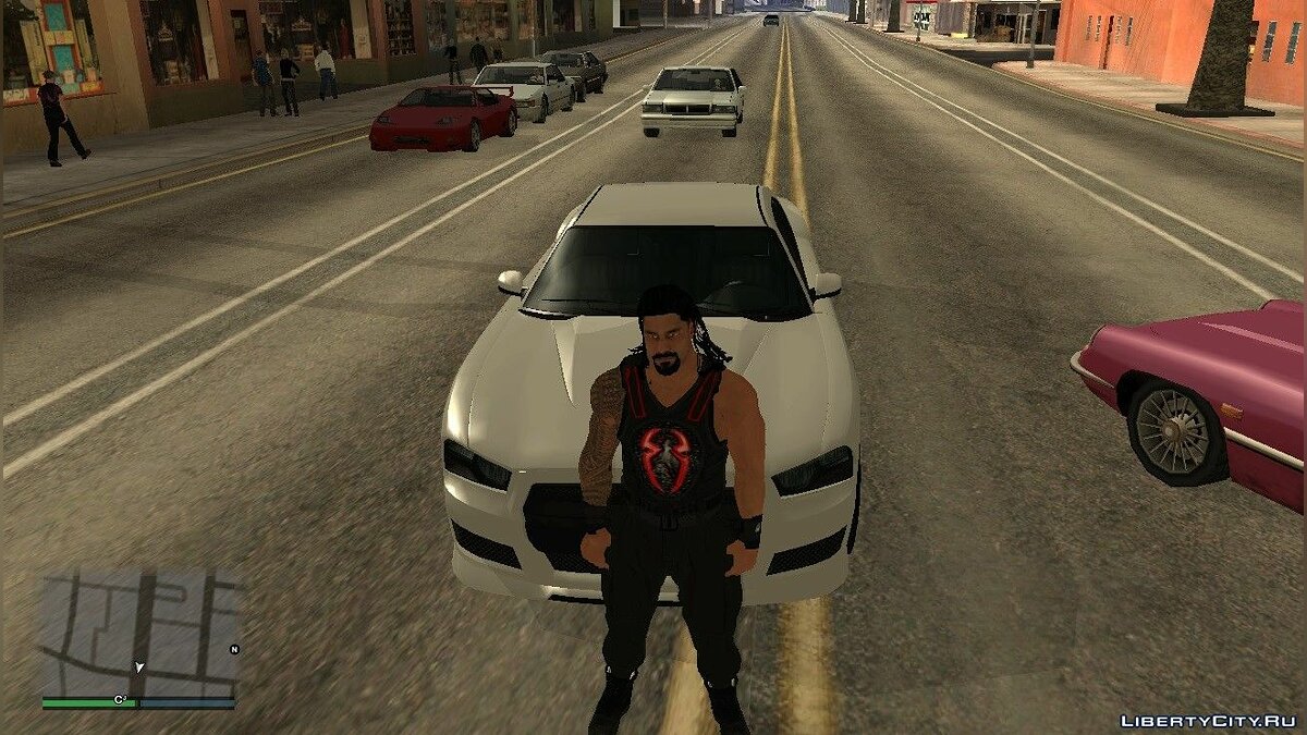 Скачать Роман Рейнс из игры WWE2k19 для GTA San Andreas