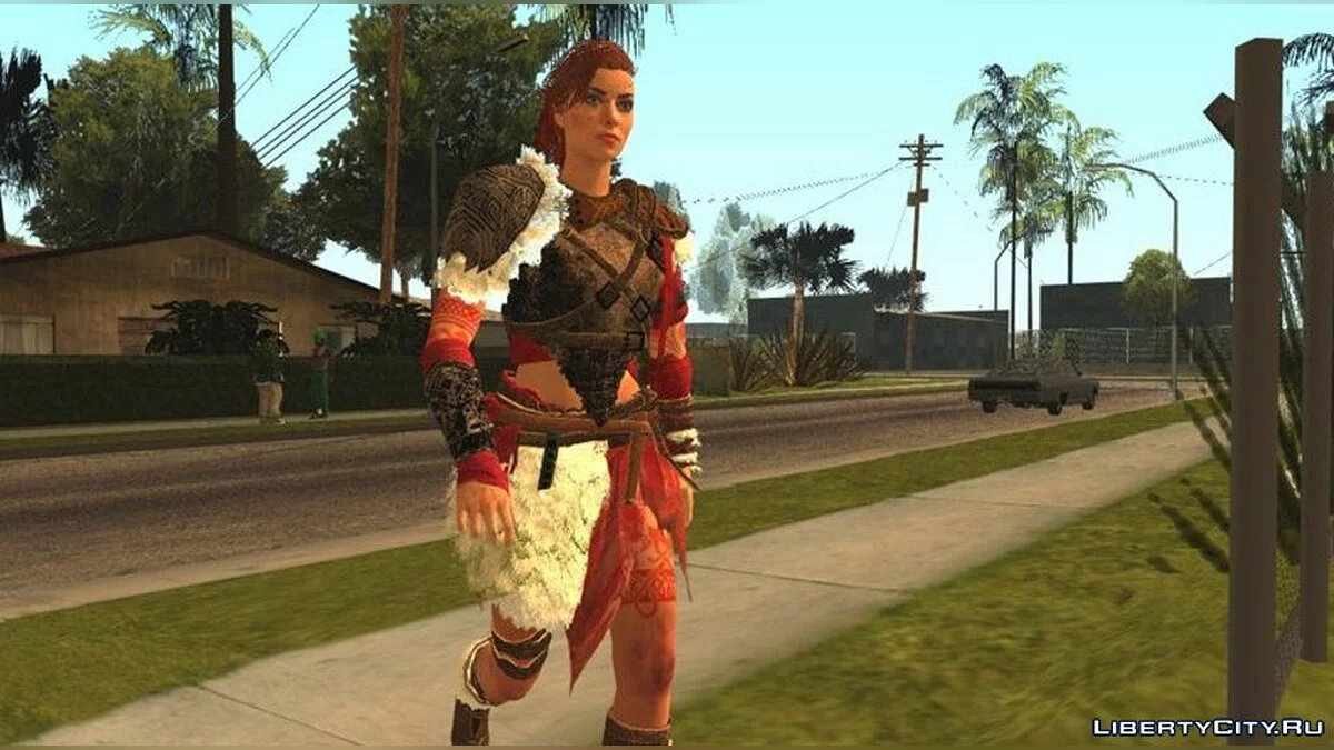 Гладиатор Скарлетт Родос IX из Black Ops 4: zombies / GTA San Andreas