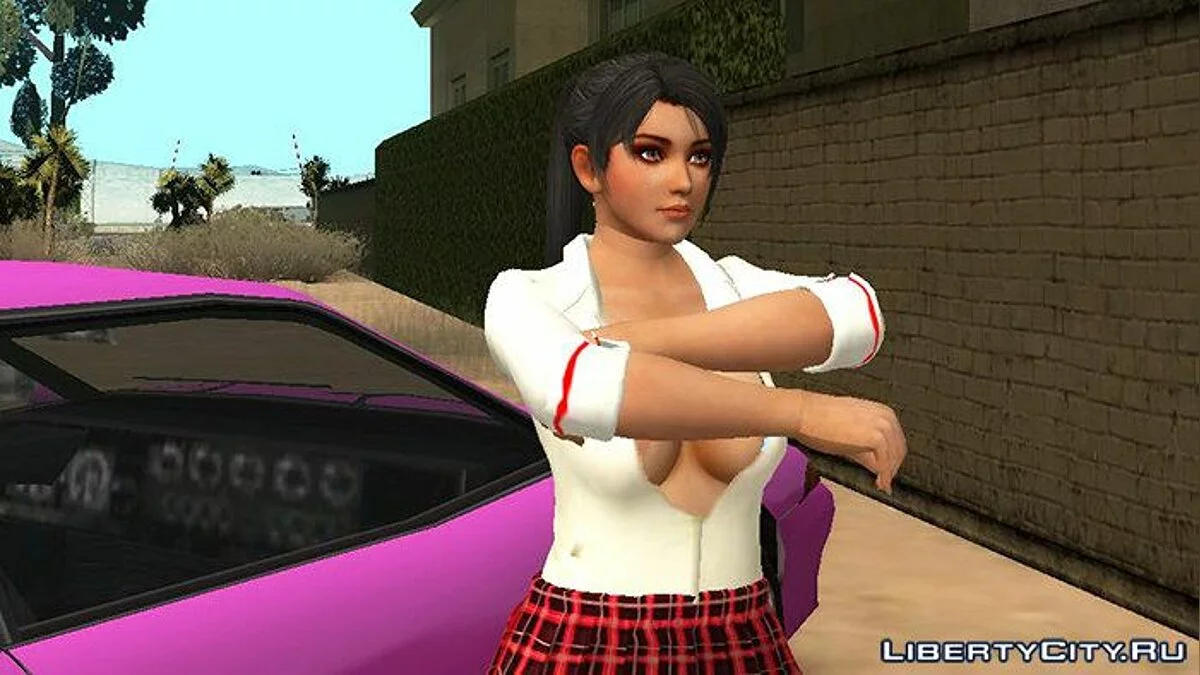 Момидзи в прикиде сексуальной школьницы / GTA San Andreas