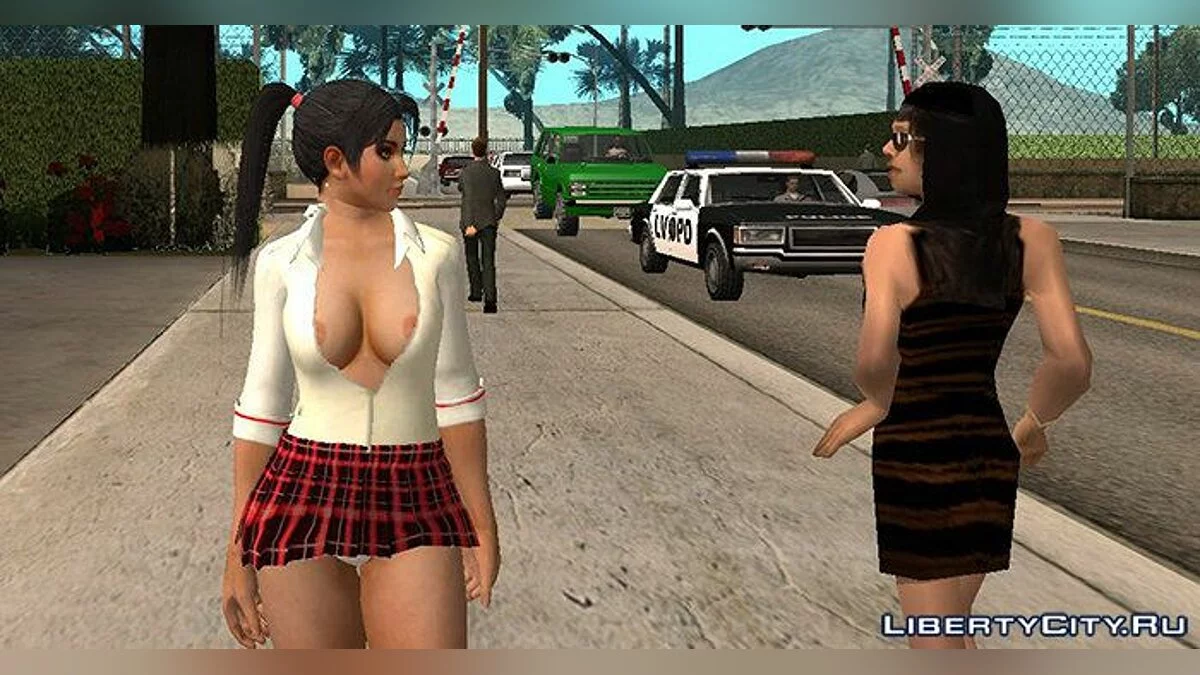 Момидзи в прикиде сексуальной школьницы / GTA San Andreas