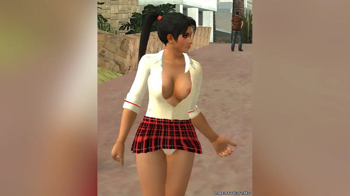 Момидзи в прикиде сексуальной школьницы / GTA San Andreas