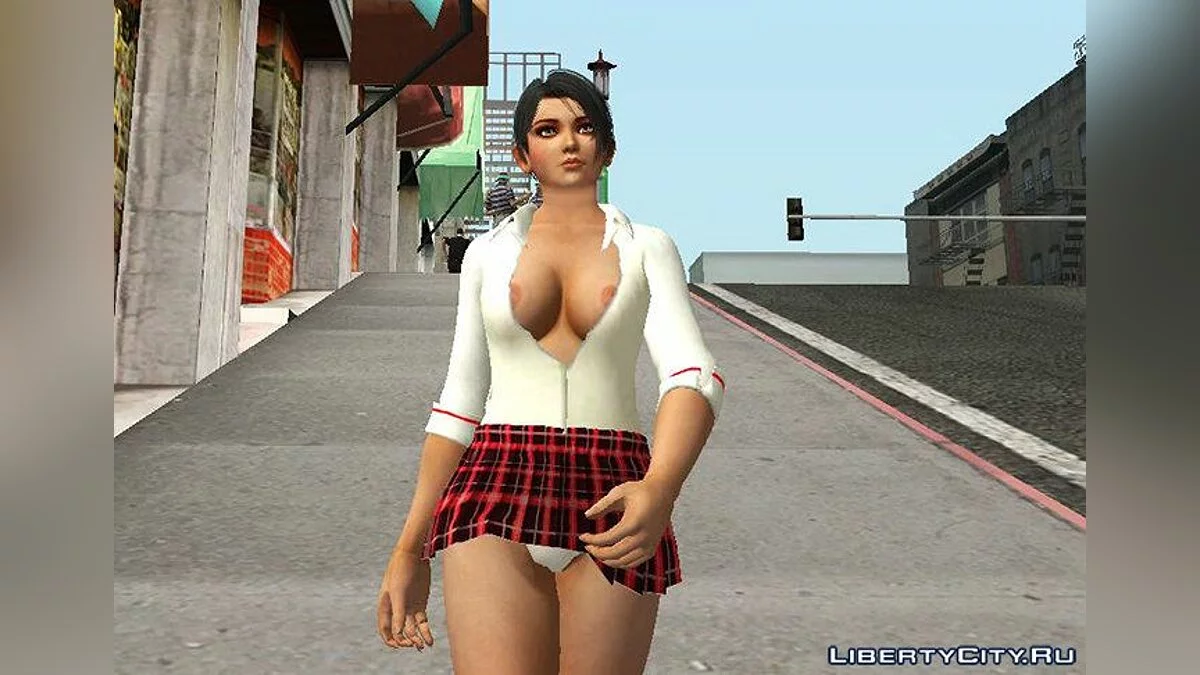 Момидзи в прикиде сексуальной школьницы / GTA San Andreas