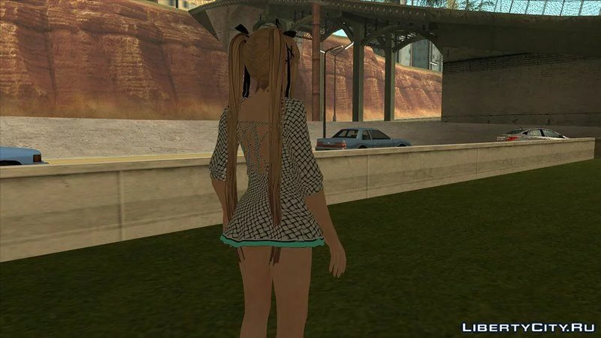 Мэри Роуз в белом платье из игры Dead or Alive 5 / GTA San Andreas