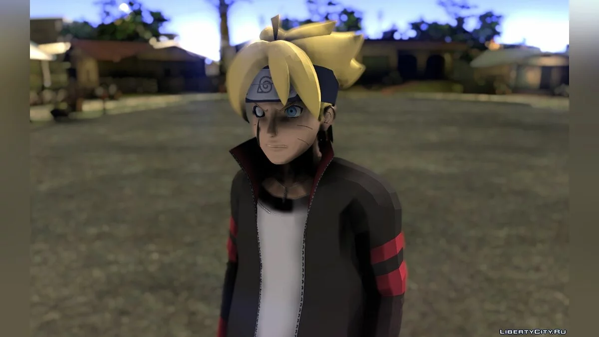 Подростки Боруто и Каваки  из аниме Boruto Naruto Next Generation / GTA San Andreas