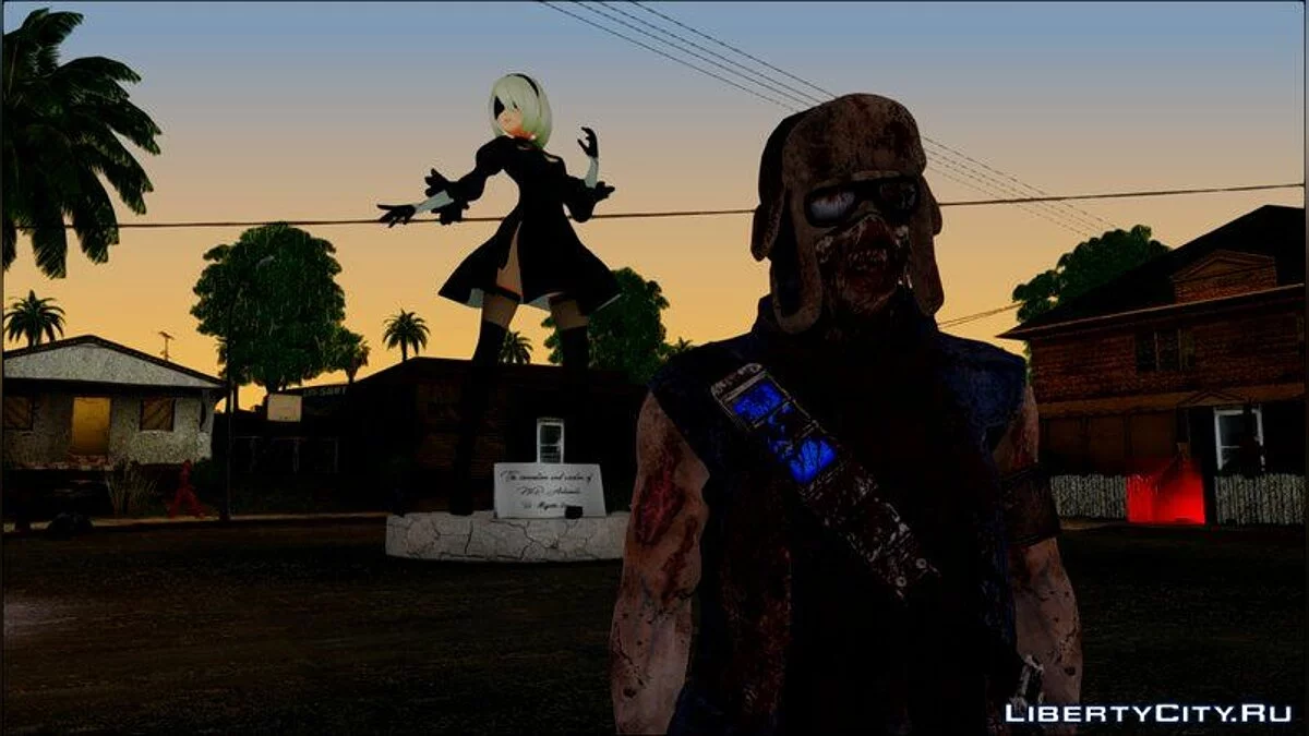 Gary Carmine + Zombie (Gears Of War 4) / GTA San Andreas