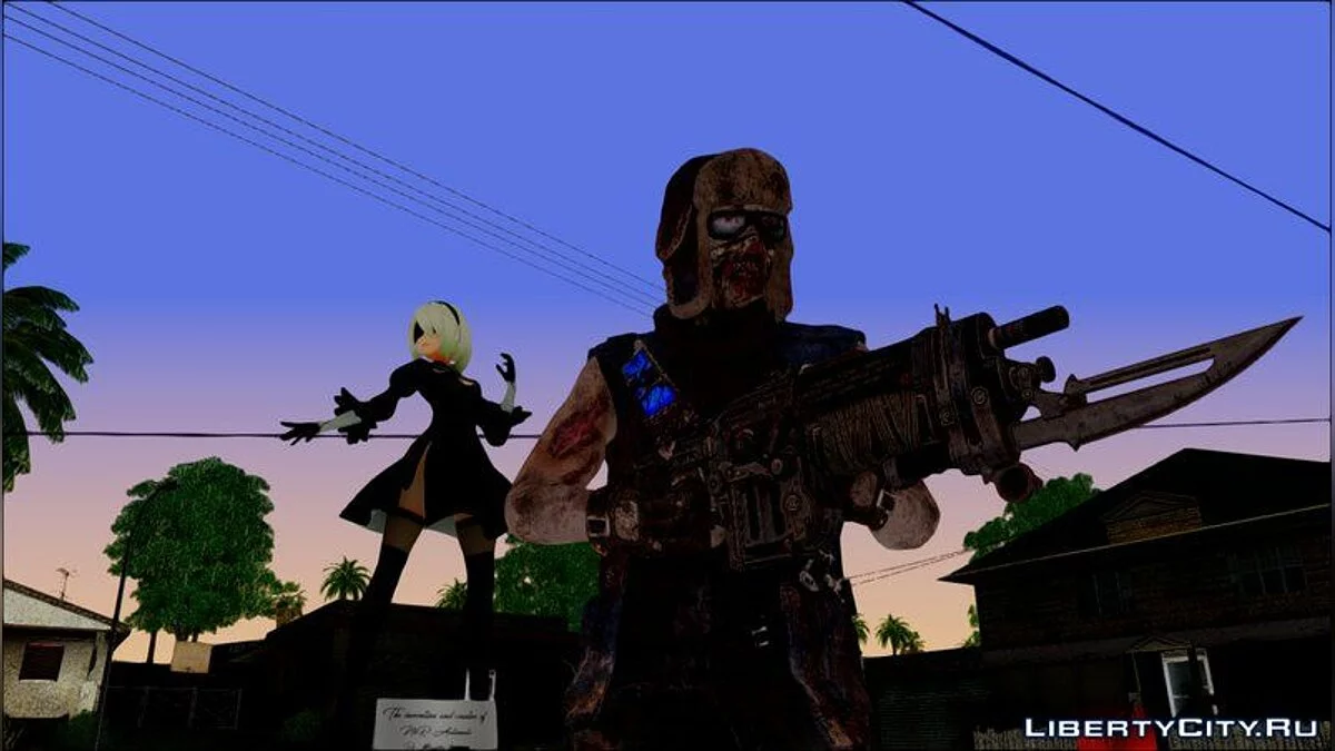Gary Carmine + Zombie (Gears Of War 4) / GTA San Andreas