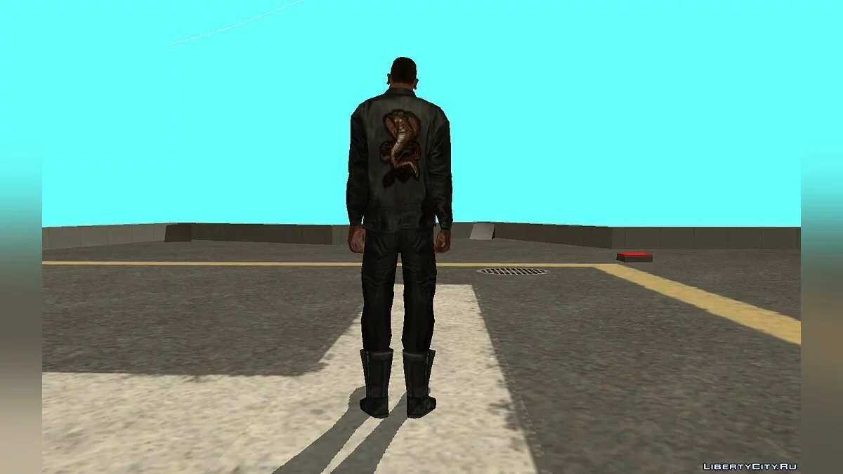 Карл Джонсон в одежде байкера / GTA San Andreas