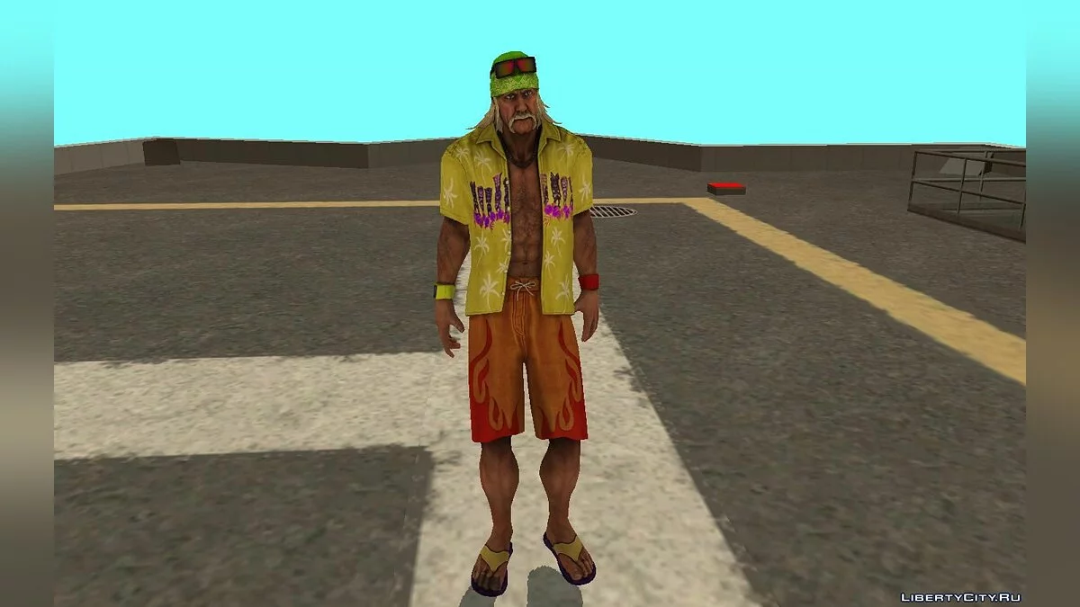 Халк Хоган (пляжный) из игры WWE Immortals / GTA San Andreas